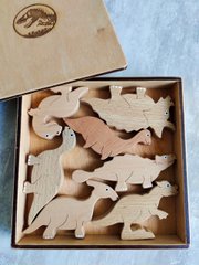 Дерев'яна іграшка Балансир Динозаври 7 фігур