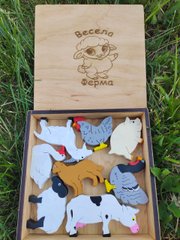 Дерев'яні іграшки  Балансир Свійські тварини  Весела ферма 8 фігур