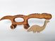 Дерев'яна іграшка на колесах "Динозавр Диплодок" з Юрського періоду