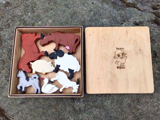 Дерев'яні іграшки Балансир Домашні тварини 7 фігур