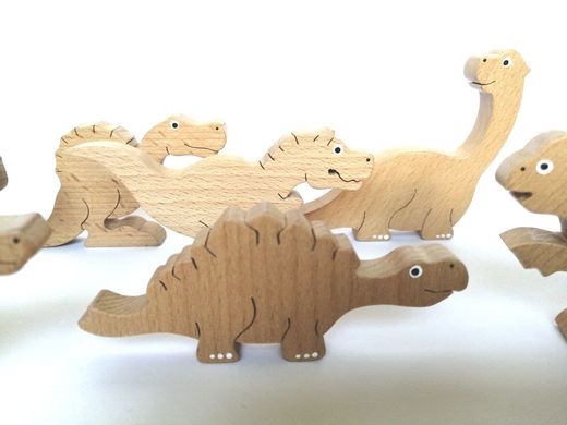 Балансир- дерев'яні іграшки  динозаври.