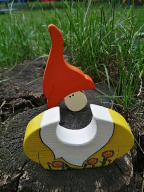 Дерев'яний  простий пазл Помаранчевий капелюшок