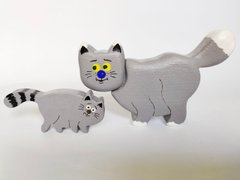 Набір дерев'яних іграшок котиків   Вуркотуни