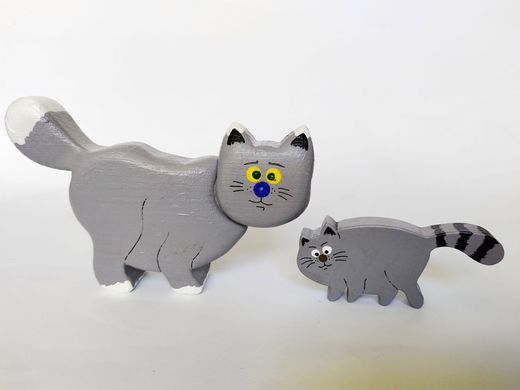 Набір дерев'яних іграшок котиків   Вуркотуни