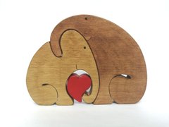 Дерев'яна іграшка пазл З любов'ю від слонів