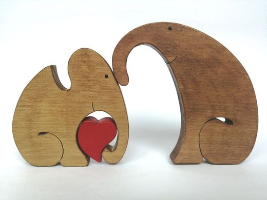 Дерев'яна іграшка пазл З любов'ю від слонів