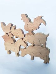 Балансир, набір дерев'яних іграшок  Домашні тварини